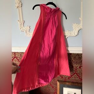 Tencel and Linen Babydoll Colorblock Dress